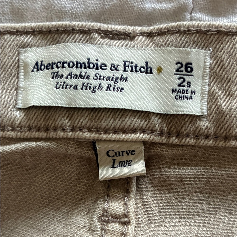 Abercrombie & Fitch Beige Ultra High Rise Jeans